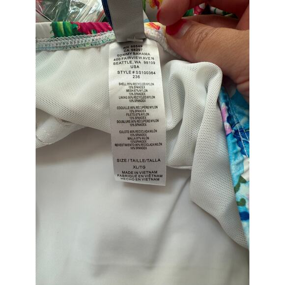 Tommy Bahama Women’s White Orchid Garden Underwire Bandini Swim Top Size XL - Picture 10 of 10